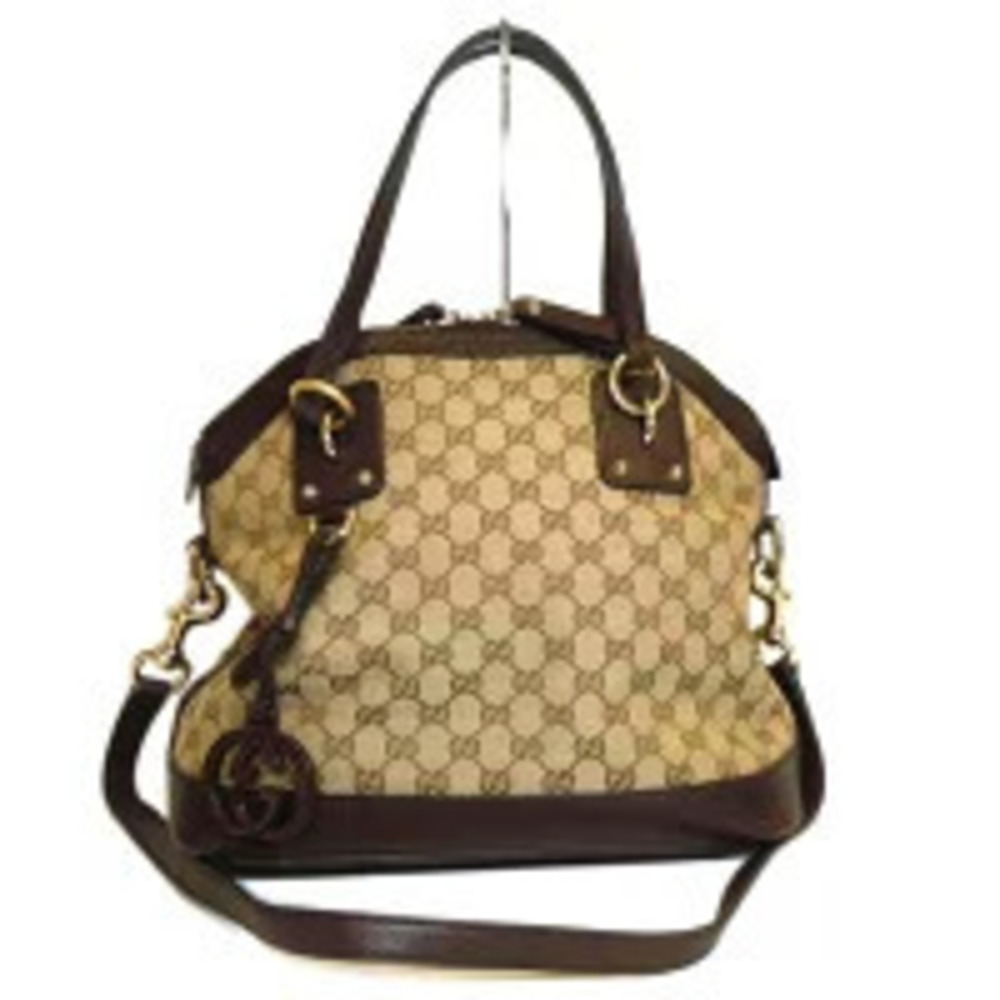 Gucci GG Canvas Interlocking GG Charm Black Brown
